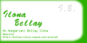 ilona bellay business card